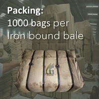 Sacs en toile de jute 100% naturelle, réutilisables, de qualité alimentaire, 23x18 pouces, 135 grammes, neufs, Goodman Global Bangladesh