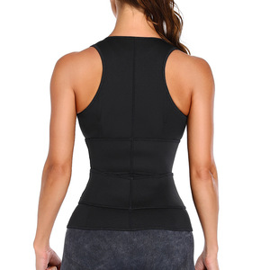 เสื้อกล้ามกีฬา Neoprene เสื้อรัดตัวแรงดันสูงผู้หญิงสร้างร่างกายเอวคู่ควบคุมหน้าท้องสร้างเสื้อผ้า - Product Image 4