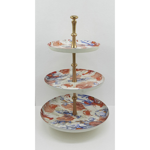 Modern Design Metal 3 <b>Tier</b> <b>Cake</b> <b>Stand</b> Decal Enamel for Wedding Birthday Party Display <b>Stand</b> Handmade Customized Bulk - Product Image 1