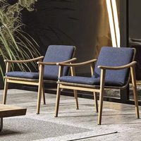 Ensemble table et chaises en teck d'extérieur, finition anti-corrosion, design de style chinois, mobilier de jardin et de villa, salle à manger extérieure, meubles de loisirs