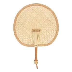 Artisanat traditionnel vietnamien en bambou peint ventilateurs en osier à la main personnalisés jonc de mer naturel plage d'été utilisation intérieure et extérieure - Product Image 4