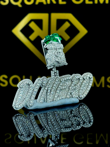 Colgante Hip Hop con Letra Personalizada, Colgante con Número Hip Hop para Hombre, Colgante de Moissanita, Joyería Hip Hop Ice Out - Product Image 4