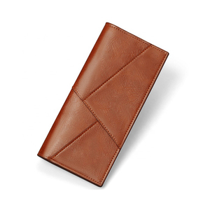 2024 Rayvik International luxe hommes portefeuille véritable cuir véritable fermeture ouverte personnalisé porte-carte de crédit Long Polyester rayé - Product Image 1