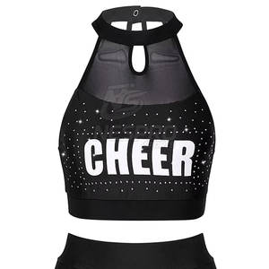 Dernière conception fabriquée en usine Conception personnalisée Ensembles d'uniformes de cheerleading pour femmes adultes 100% Polyester Vente à chaud - Product Image 5