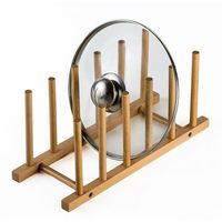 Élégant support de plaque en bois massif avec un design élégant, parfait pour une utilisation durable des articles ménagers et des ustensiles de cuisine