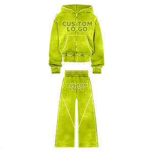 Survêtement en polaire strass 500% personnalisé, techniques imprimées à col montant pour la saison d'hiver - Product Image 1