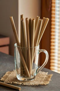 Juego de pajitas de bambú reutilizables, pajitas biodegradables de Vietnam, elección ecológica para uso familiar, bambú - Product Image 5