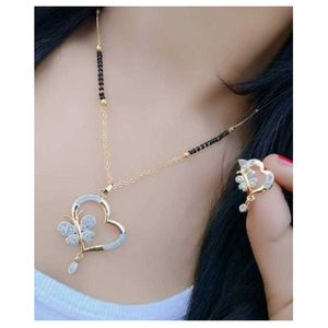 Mangalsutra papillon en zircon pour mariages - Product Image 2