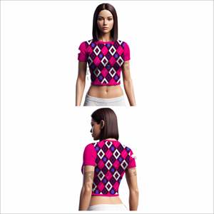 เสื้อครอปไซส์ใหญ่พิเศษของผู้หญิงเสื้อครอปเอวลอยลำลองสำหรับผู้หญิงน้ำหนักเบา - Product Image 6