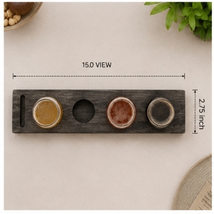 Wooden <b>Beer</b> Flight Tray 15 Inch Reusable Drink Holder Minimalist Design for Bar Accessories - Product Image 4