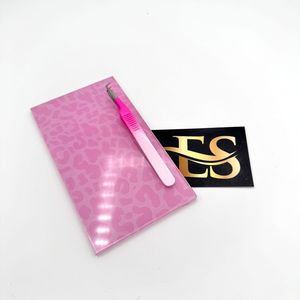 New Blush Pink Cheetah Leopard Print Lash tiles Forma rectangular con imanes para una fuerte sujeción de pestañas Venta caliente prdouct - Product Image 2