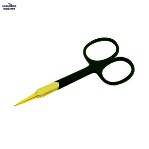 Black Beauty SUPER SHARP STRAIGHT EDGE CUTICLE NAIL SCISSORS ARROWPOINT GOLD STEEL Professional Nail <b>Care</b> Stainless Steel - Product Image 1