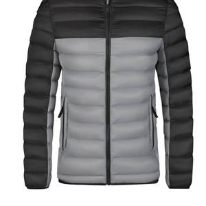 Chaqueta Acolchada Ligera para Hombre, Bloques de Color, Otoño e Invierno, Abrigo con Capucha, Chaqueta Cortavientos con Cremallera y Capucha Desmontable - Product Image 3