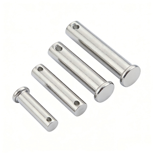 Pasador de Acero Inoxidable 304, Grado A2, Zincado, con Orificio, Cabeza Plana Cilíndrica, con Pasador de Seguridad, M3 M20 BF - Product Image 1
