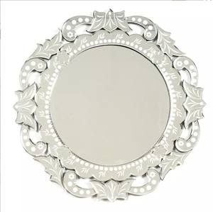 Modern round Silver Metal Wall <b>Mirror</b> for Home Decor Elegant Wall Mounted <b>Mirror</b> for Living Room Bedroom Bathroom - Product Image 6