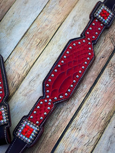 Genuine Leather Western Saddle Horse Tack <b>Set</b> Buckle Closure <b>Beaded</b> Headstall Breast Collar-Riding Customization Available - Product Image 5