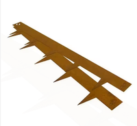 Borde Metálico Personalizado Sparxwizz Engineering de Acero Corten para Jardín, con Clips de 6-12 Pulgadas, 6 Unidades, Acabado Pintado para Césped y Caminos