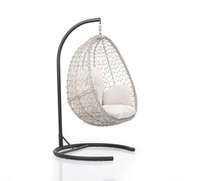 Handmade Modern UV Rattan Outdoor Furniture Indoor Wicker Garden Adult Patio <b>Swings</b> Hanging <b>Egg</b> <b>Swing</b> <b>Chair</b> Metal <b>Stand</b> Hotel - Product Image 4