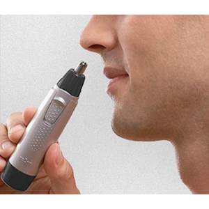 Tondeuse portable pour poils du nez et des oreilles en métal et plastique, lavable et alimentée par USB/électrique/piles, pour usage domestique et automobile - Product Image 3