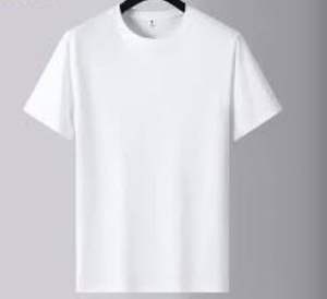 Camiseta 100% de algodón personalizada al por mayor, de talla grande Camiseta de algodón lisa de alta calidad con logotipo impreso, camisetas duraderas de algodón en blanco - Product Image 5