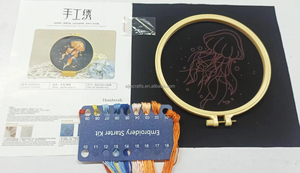 Kit <span class=keywords><strong>de</strong></span> <span class=keywords><strong>Punto</strong></span> <span class=keywords><strong>de</strong></span> <span class=keywords><strong>Cruz</strong></span> Bordado a Mano con <span class=keywords><strong>Flores</strong></span> Espléndidas, Material <span class=keywords><strong>de</strong></span> Hilo <span class=keywords><strong>de</strong></span> Algodón, Bolsa con Instrucciones en Inglés para Bordado Transfronterizo - Product Image 4