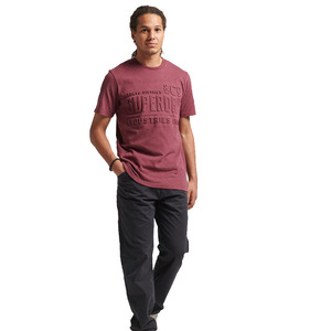 Camiseta de algodón con Logo en relieve para hombre, camisa con cuello redondo acanalado y etiquetas laterales, color marrón, la más resistente - Product Image 5