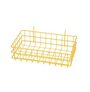 Cesta de pared de alambre de hierro hecha a mano Color amarillo rectangular de lujo para almacenamiento de calidad de artículos de Hotel para alimentos a bajo precio - Product Image 1