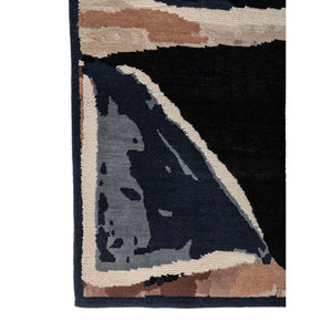 Alfombra de Lana Azul Anudada a Mano Sthir, Diseño Abstracto de Gran Tamaño para el Hogar, para Sala de Estar o Dormitorio - Modelo Aiwl-3001 - Product Image 4