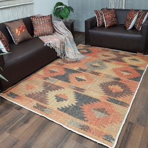 Hermosa, cómoda, moderna, ecológica, para mascotas, alfombra Kilim, mezcla de Yute natural y algodón, alfombras y juegos de área de áreas de alto tráfico - Product Image 2