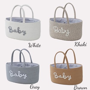 ตะกร้ากระเป๋าแมคคราเม่สีฟ้าท้องฟ้าเรียบง่ายโซลูชันการจัดเก็บน่ารักสำหรับเด็กแรกเกิดที่จำเป็นห้องเลี้ยงเด็ก - Product Image 3