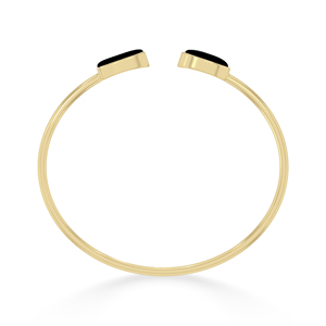 Pulsera Ajustable de Oro de 18k de Alta Calidad con Diseño Moderno, Engaste de Cabujón en Forma de Pera, Joyería Unisex Hecha a Mano - Product Image 2