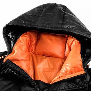 Veste en duvet d'oie à la mode pour hommes décontracté à capuche léger chaud doudoune grande taille hiver - Product Image 6