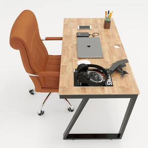 Modern Square Legged Wood Rubberwood Office <b>Desk</b> SFTV001 - Product Image 3