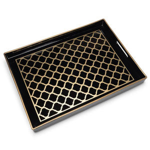 Bandeja de servicio con mango cuadrado de madera Natural de alta calidad, decoración multiusos para el hogar, plato para aperitivos/bebidas, Material de PC - Product Image 6