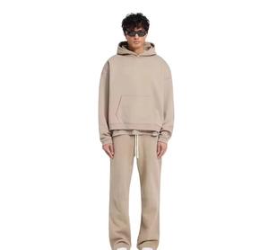 Conjunto Deportivo Unisex Vintage de Felpa con Lavado Ácido, Transpirable, de Secado Rápido, 100% Algodón, Logotipo Personalizado, Talla Grande, Ropa de Invierno, Protección Solar - Product Image 1