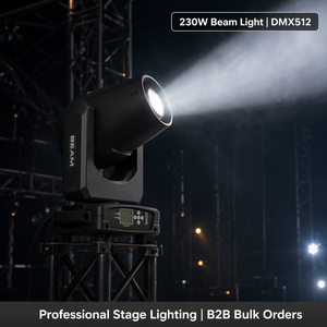 Mini Cabeza Móvil Sharpy Beam de 230W 7R, 14 Colores/14 Gobos, Rueda Arcoíris, Prisma, DMX512/Activación por Sonido, IP33, 30000 Lúmenes, Halógena - Product Image 4