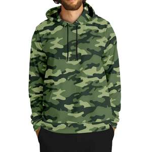 Sudadera con capucha de camuflaje transpirable de diseño único personalizado, Sudadera con capucha informal de invierno para exteriores, servicio de impresión digital OEM disponible - Product Image 4