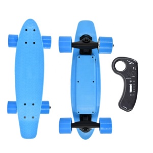 Jiesen <span class=keywords><strong>4</strong></span>-bánh xe điện nhỏ Skateboard OEM ODM Bán buôn giá rẻ điều khiển từ xa cá thiết kế vật liệu nhựa - Product Image 1