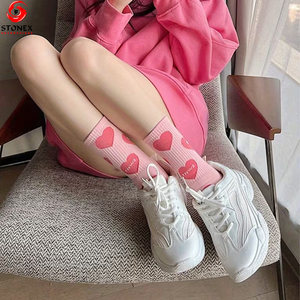 Chaussettes pour femmes de haute qualité, logo personnalisé, design tricoté, décontractées, tendance, usage quotidien, vente en gros - Product Image 2
