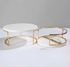 Stand de gâteau de mariage avec Logo personnalisé, usine directe de luxe, Restaurant, hôtel, or - Product Image 1