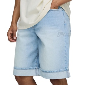 Nouveauté 2026 – Short en jean oversize en coton pour homme – Style urbain décontracté et droit pour l'été - Product Image 2
