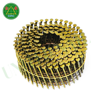 Tornillo de fábrica industrial de Vietnam superventas/clavos de bobina de acero de vástago liso cabeza a cuadros chapada en cromato amarillo de Zinc para - Product Image 4
