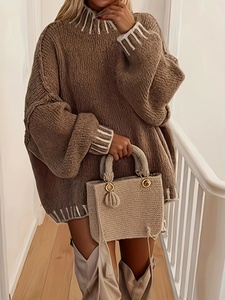 Fashion Oversize Knitted <strong>Sweater</strong> <strong>Ladies</strong> Winter AutumnTurtleneck Women <strong>Sweater</strong> Soft Pullover Long Sleeve Women'<strong>s</strong> <strong>Sweaters</strong> - Product Image 2