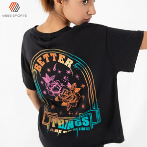 เสื้อยืดคอกลมสำหรับผู้หญิง คุณภาพสูง เหมาะสำหรับออกกำลังกาย ฟิตเนส เสื้อยืดลำลอง ชุดออกกำลังกาย ขายส่ง - Product Image 4