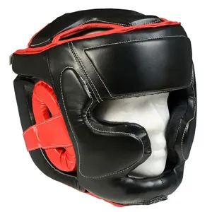 Professional Quality Custom Made Logo Printed Boxing Head Guards Kickboxing Protection Headguards