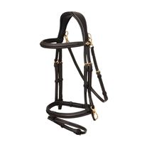 Selle de cheval western anglaise en cuir marron de haute qualité avec bride, arceau en bois, boucle en laiton et design protecteur