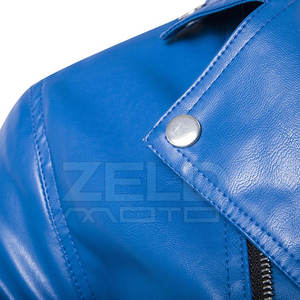Chaqueta de cuero de manga larga para hombre de piel de vaca de alta calidad Diseña tu propio estilo de moda con cuello levantado al mejor precio - Product Image 3