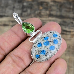 เครื่องประดับจี้คลาสสิกสำหรับผู้หญิงเครื่องประดับเงินสไตล์โบโฮ925เงินสเตอร์ลิง K2แจสเปอร์พลอยแฮนด์เมดจี้ของขวัญสำหรับ - Product Image 3