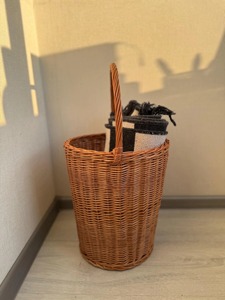 Cesta de Mimbre Rústica Artex Green Earth, Cesta de Granero Natural Hecha a Mano, Cestas de Almacenamiento Ecológicas de Ratán Natural, Modernas - Product Image 4
