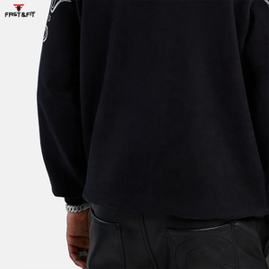 Sudadera con Capucha de Invierno Estilo Urbano para Hombre, Unisex, con Logotipo Personalizado Bordado y Pedrería, 100% Algodón Felpa - Product Image 5